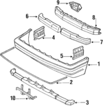E7GZ17D957C - Body: Bumper Cover for Mercury: Tracer Image