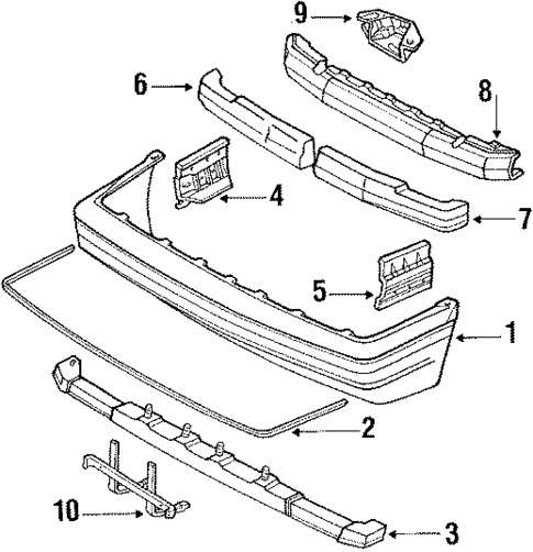 Bumper Assembly for 1989 Mercury Tracer #0