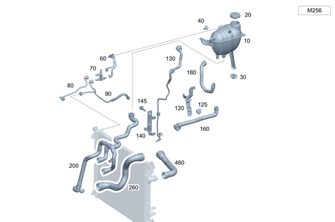 Expansion Tank, Mounting and Hoses for 2025 Mercedes-Benz GLE450 #0