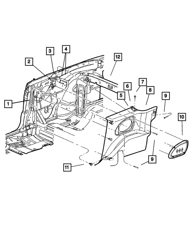SP41XT1AD - Interior Trim: Quarter Trim Panel, Left for Mopar Image