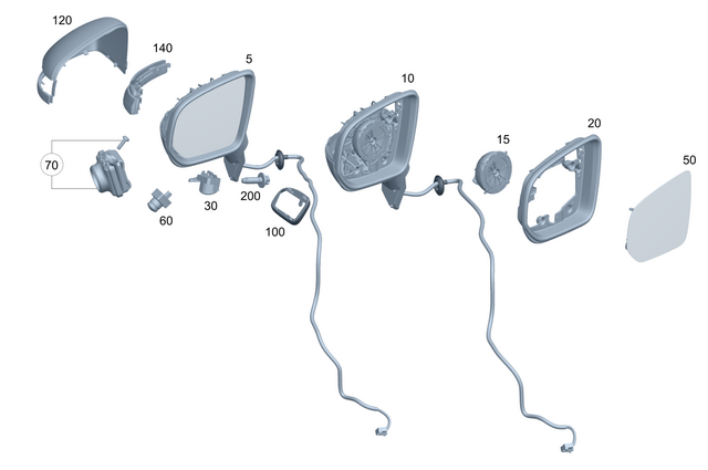 2968104801 - Front Door: Mirror Frame for Mercedes-Benz Image image