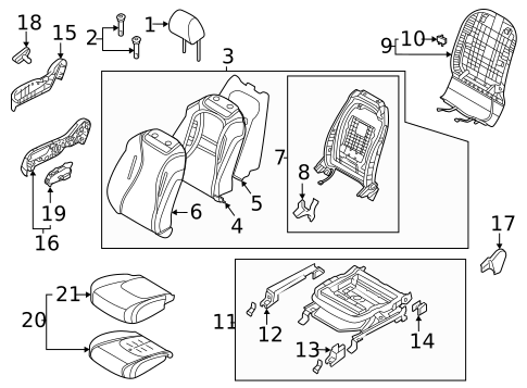 Passenger Seat Components for 2025 Kia Carnival #0