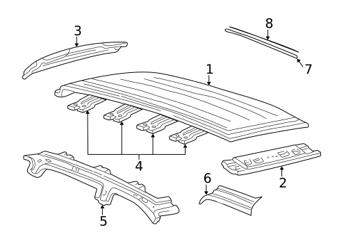 Roof & Components for 2005 Mercury Monterey #0