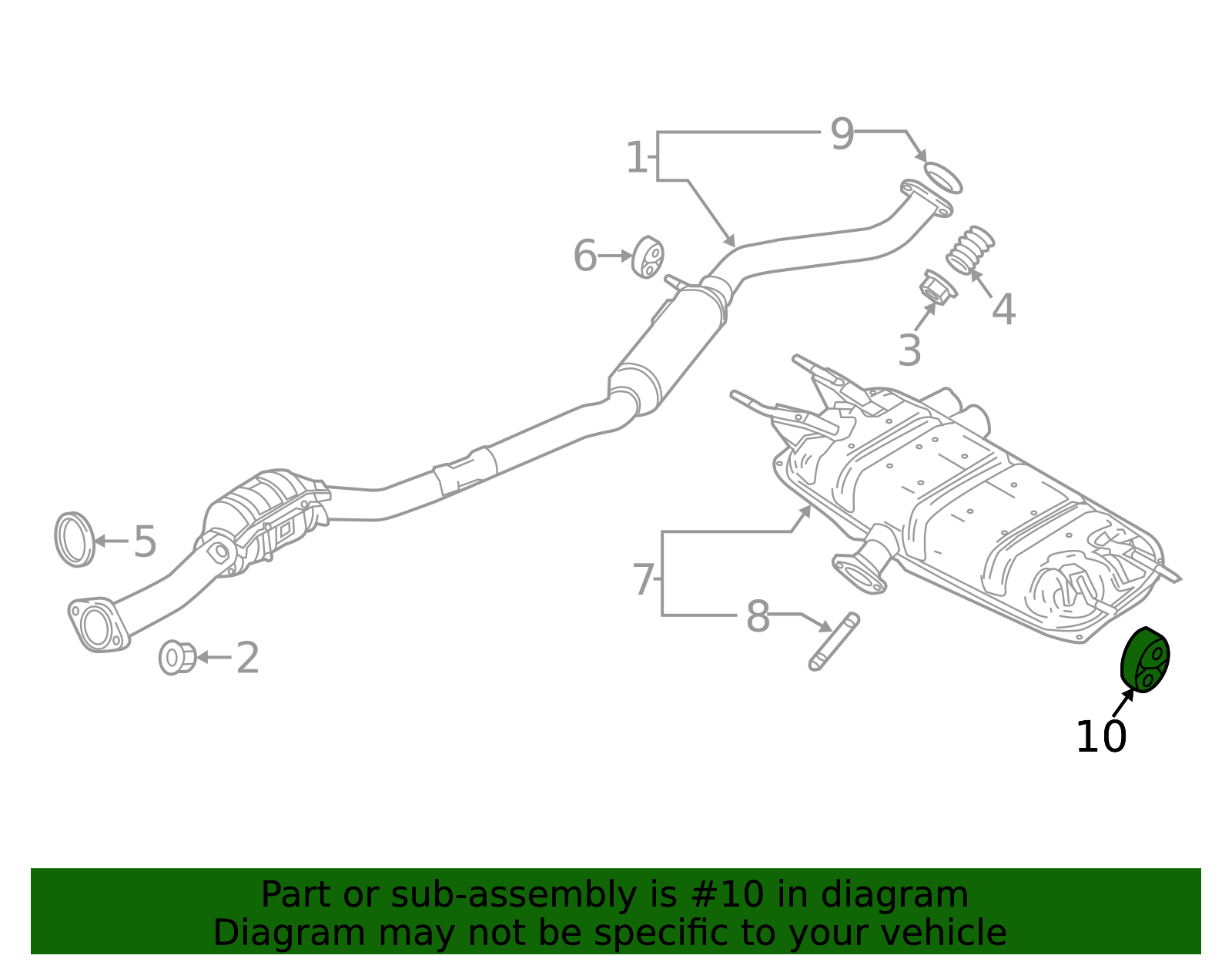 BP47-40-061A - Muffler & Pipe Hanger - 1995-2020 Mazda