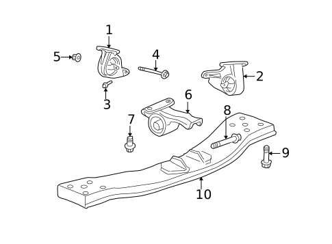 Engine & Trans Mounting for 2006 Jeep Liberty #2
