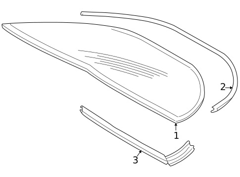 Glass & Hardware - Back for 2003 Mercedes-Benz CL55 AMG #0