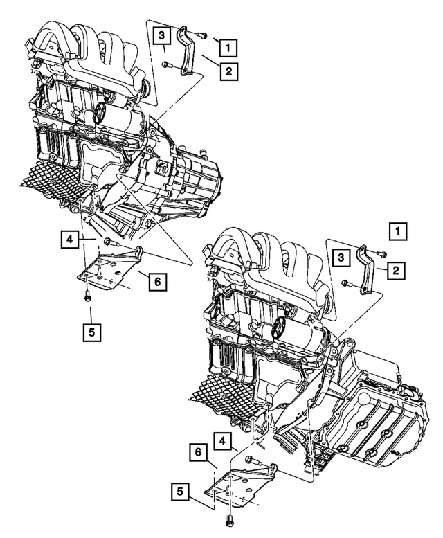 6502887 - Engine Mounting: Hex Head Screw And Washer for Mopar Image image