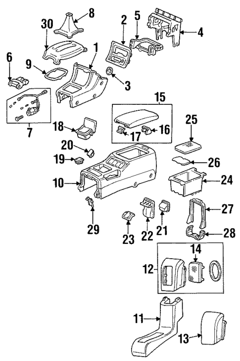Center Console for 1994 Honda Prelude #0