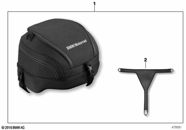 77498557770 - Luggage &amp; Storage: Connection For Rear Seat Pocket for BMW-Motorrad Image