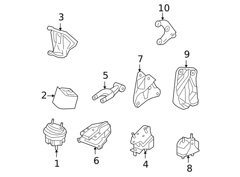 Engine & Trans Mounting for 2009 Chevrolet Impala #0