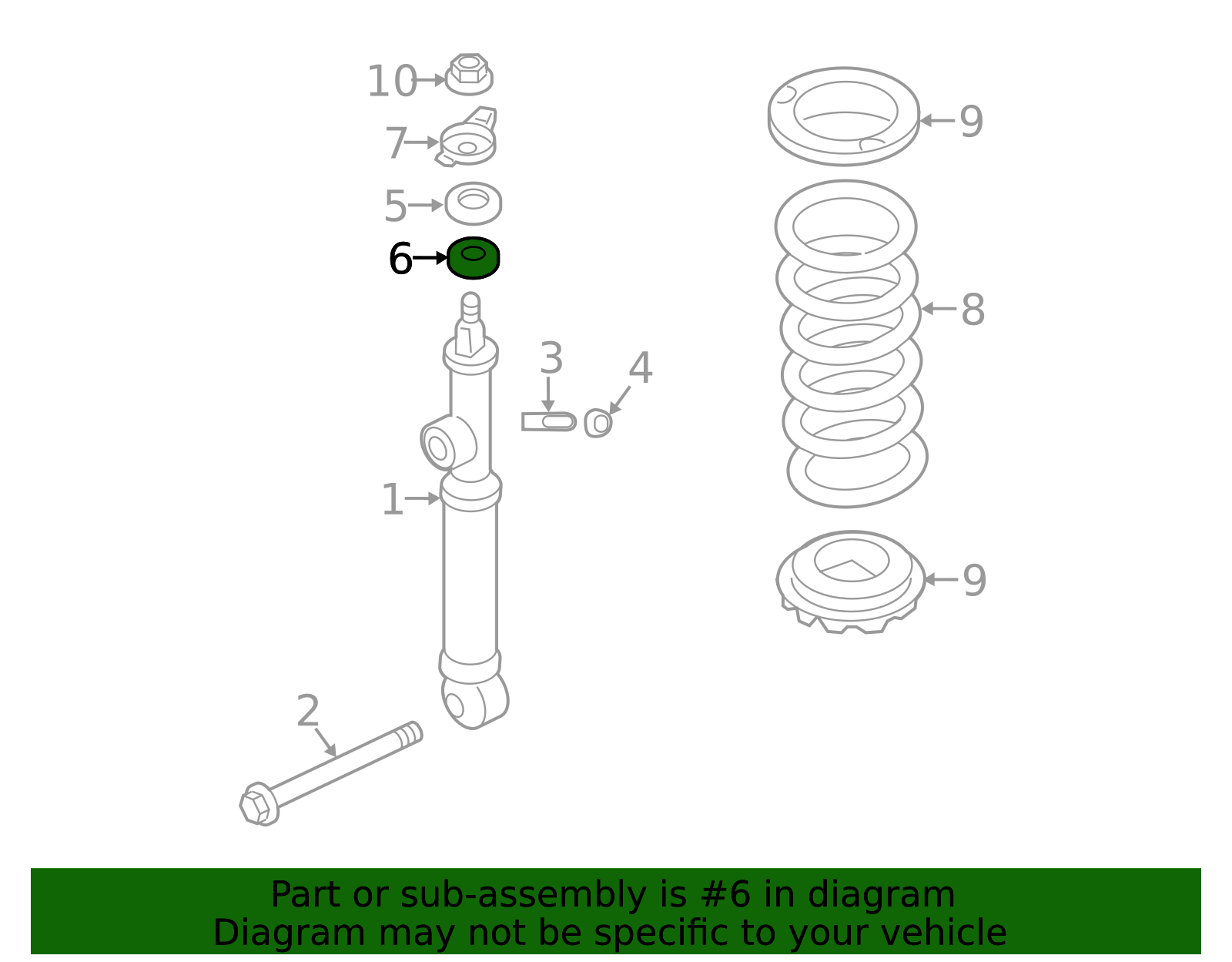 562181LA0A - Suspension Shock Absorber Mount Insulator 2011-2024