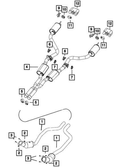 Exhaust System for 2023 Dodge Challenger #2