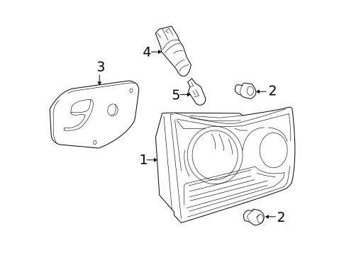 Tail Lamps for 2008 Lexus RX400h #1