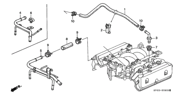 Breather Tube for 1994 Acura Legend #0