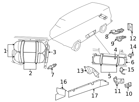 Fuel System Components for 1995 Dodge B3500 #1