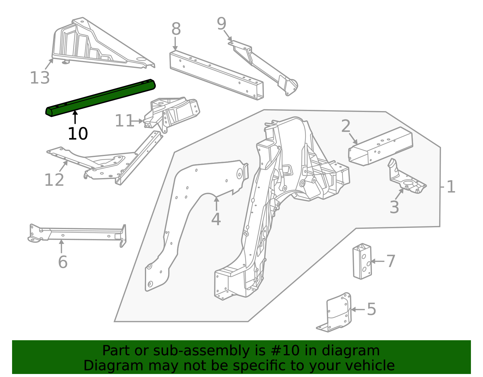 Support Parts 86825632 - High-Quality Support Bar for 2020-2025 Chevrolet Corvette ...