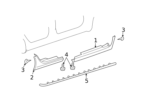 Exterior Trim - Pillars for 2004 Dodge Intrepid #0