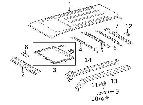 Roof & Components for 2016 Toyota 4Runner #0