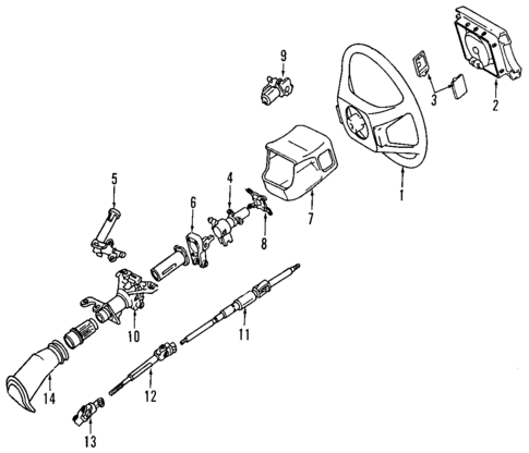 Steering Column for 1993 Lexus LS400 #0
