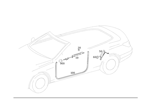 Head Protection Curtain, Door Edge Guard Sections for 2015 Mercedes-Benz E550 #0