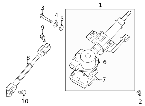 Steering Column Assembly for 2012 Hyundai Accent #0