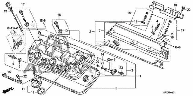 Cylinder Head Cover (2) for 2011 Acura MDX #0
