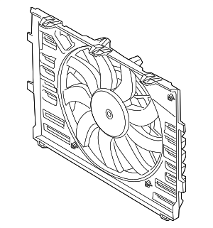 958121203 - Cooling System: Engine Cooling Fan Assembly for Porsche Image