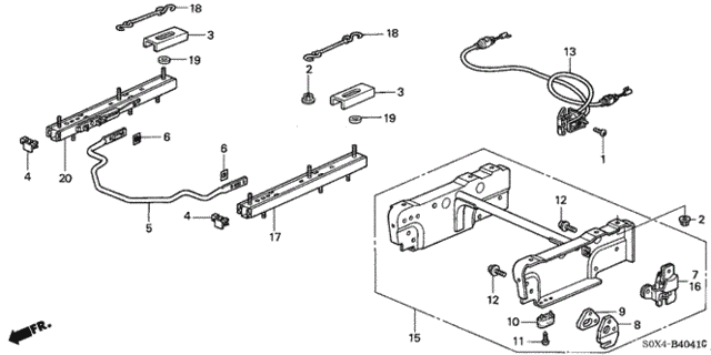 Middle Seat Components (L.) (Captain) for 1999 Honda Odyssey #0