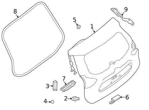 Gate & Hardware for 2018 Nissan Rogue #0