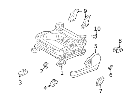 Tracks & Components for 2002 Toyota Prius #0