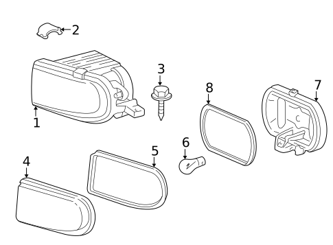 Bulbs - Chassis for 1998 Mercedes-Benz SLK230 #0