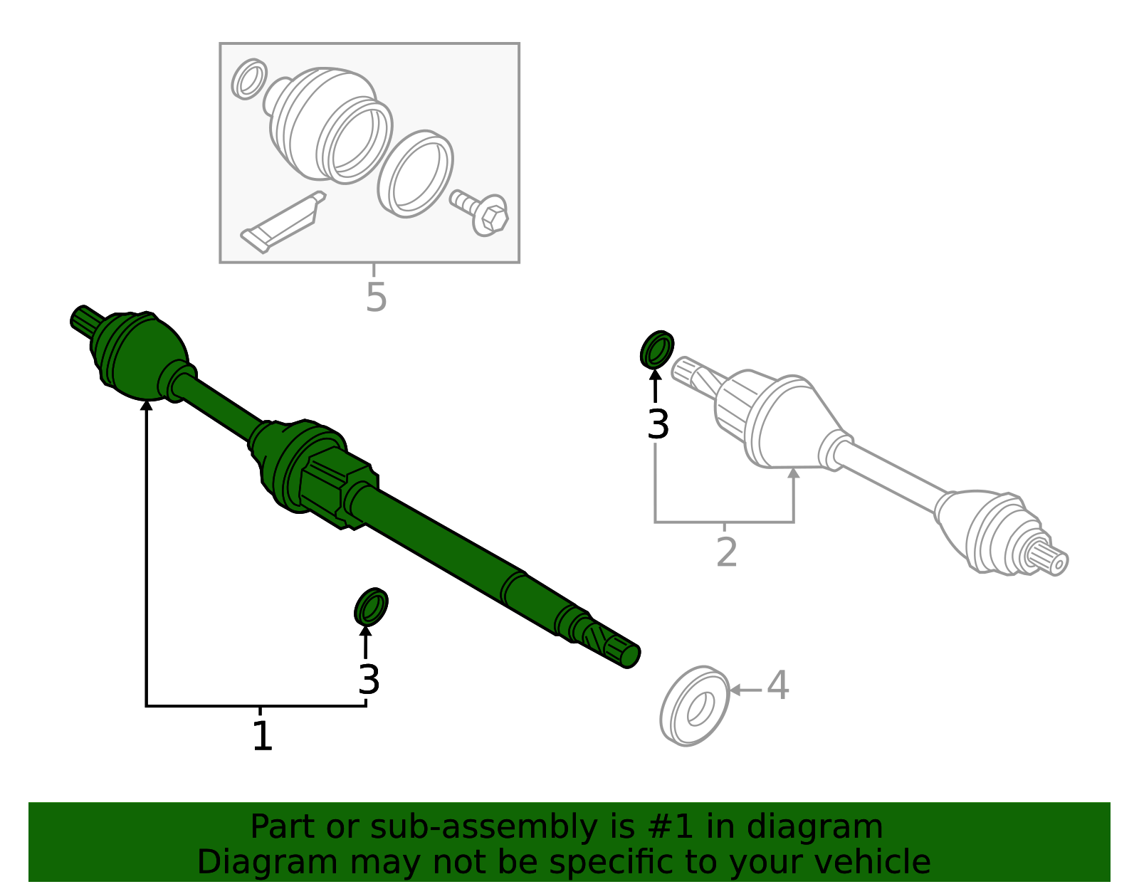2021-2026 Volvo Axle Assembly 36013245 | TascaParts.com