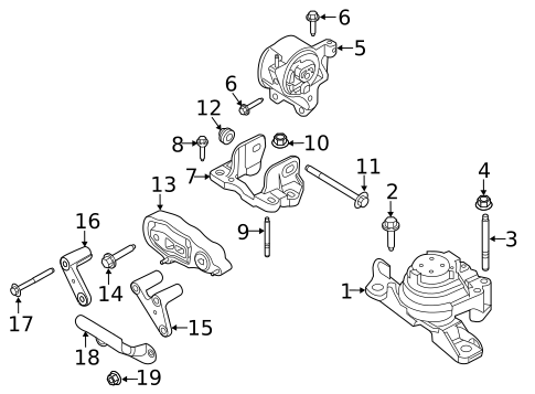 Engine & Trans Mounting for 2013 Ford Flex #0