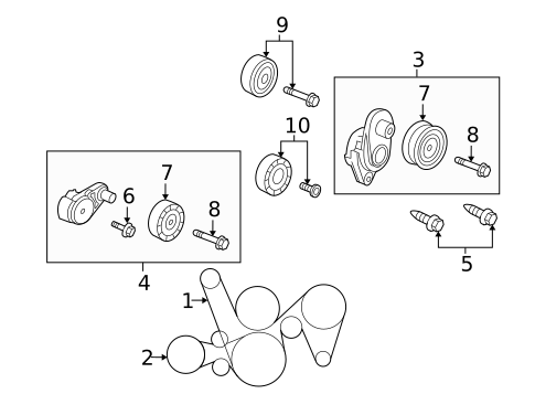Belts & Pulleys for 2006 Pontiac GTO #0