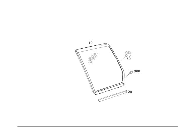 2046701222 - Window System: Trim Bar for Mercedes-Benz Image image