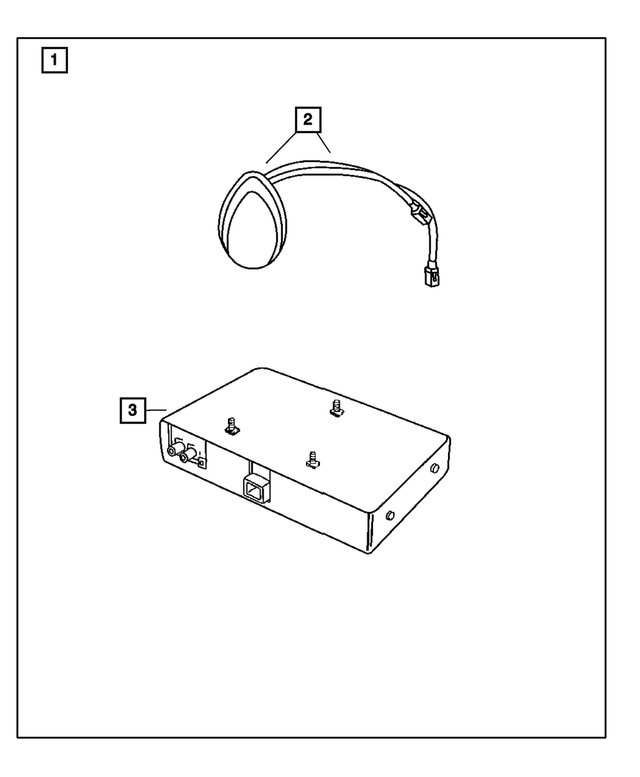 82208881AA - Mopar Accessories - Component Parts: Satelite Receiver for Mopar Image image