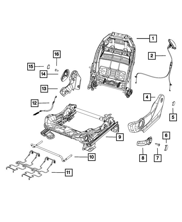 1VB69LW9AA - : Recliner Handle for Mopar Image