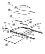 68498337AA - Body Sheet Metal Except Doors: Sunroof Frame Bracket for Jeep: Grand Cherokee, Grand Cherokee L Image