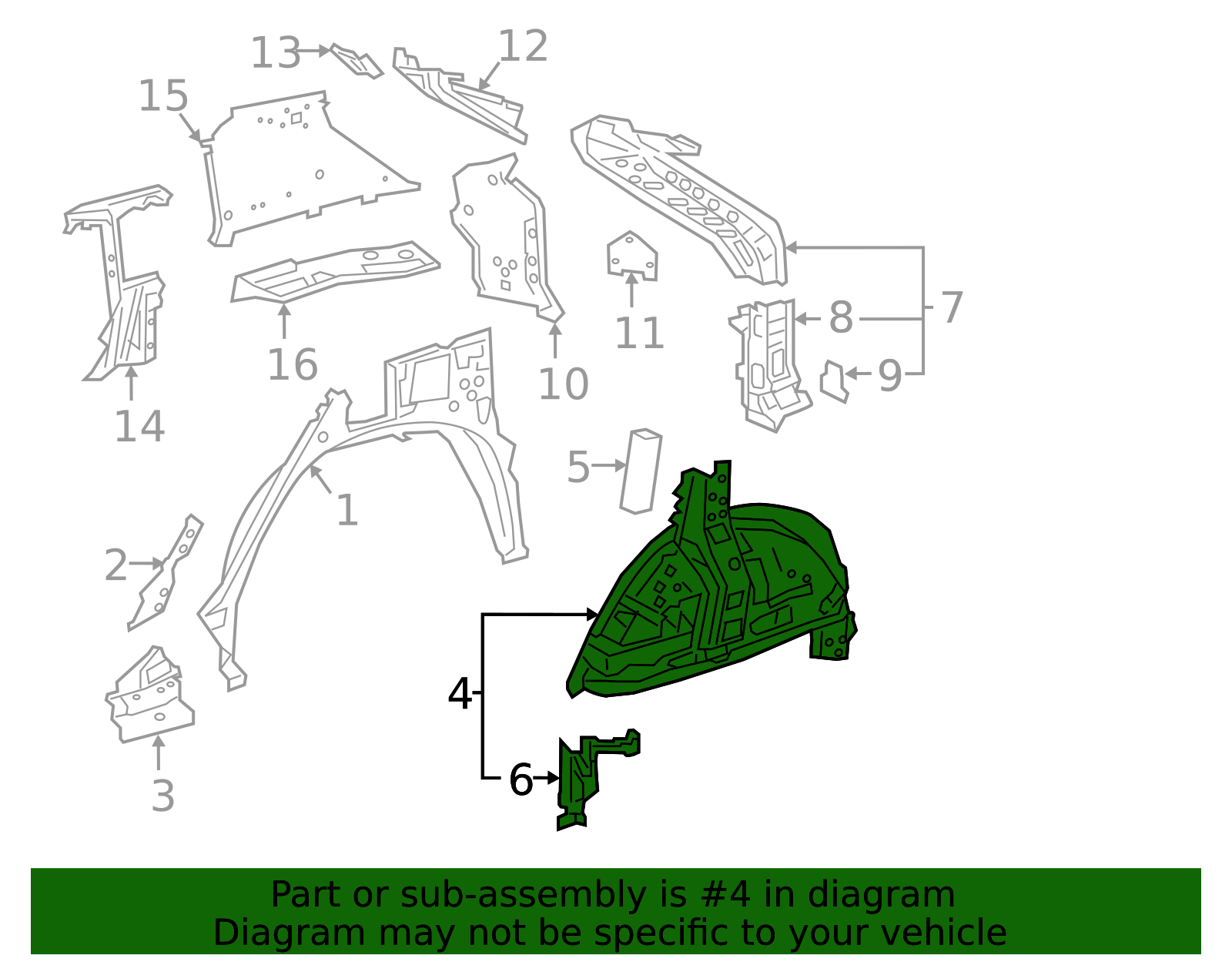61608-42110 - Wheel Housing Side Panel 2019-2025 Toyota | Longo Toyota ...