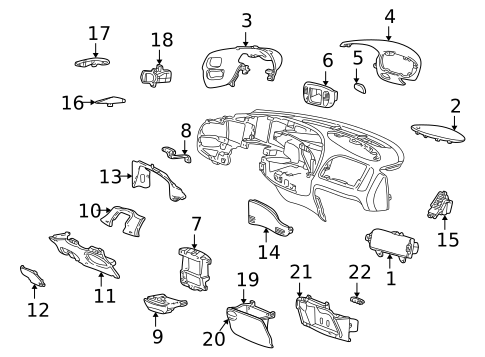 Instrument Panel Components for 2002 Lincoln Blackwood #0