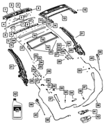 68029328AA - Body Sheet Metal Except Doors: Header Latch Plate for Mopar Image