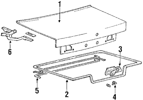 Trunk for 1990 Hyundai Sonata #0