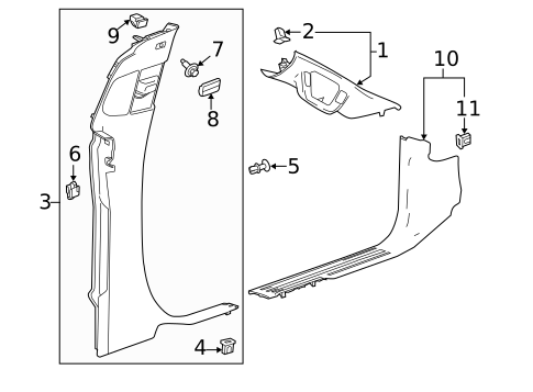 Interior Trim - Cab for 2016 Chevrolet Silverado 1500 #5