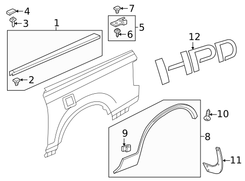 Exterior Trim - Quarter Panel for 2019 Honda Ridgeline #0