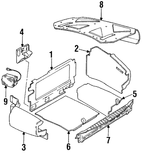 Interior Trim - Rear Body for 1996 Jaguar XJ12 #1