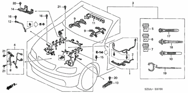 Engine Wire Harness for 2004 Acura RL #0