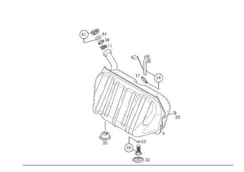 Fuel Tank with Detachable Parts for 1999 Mercedes-Benz E430 #4