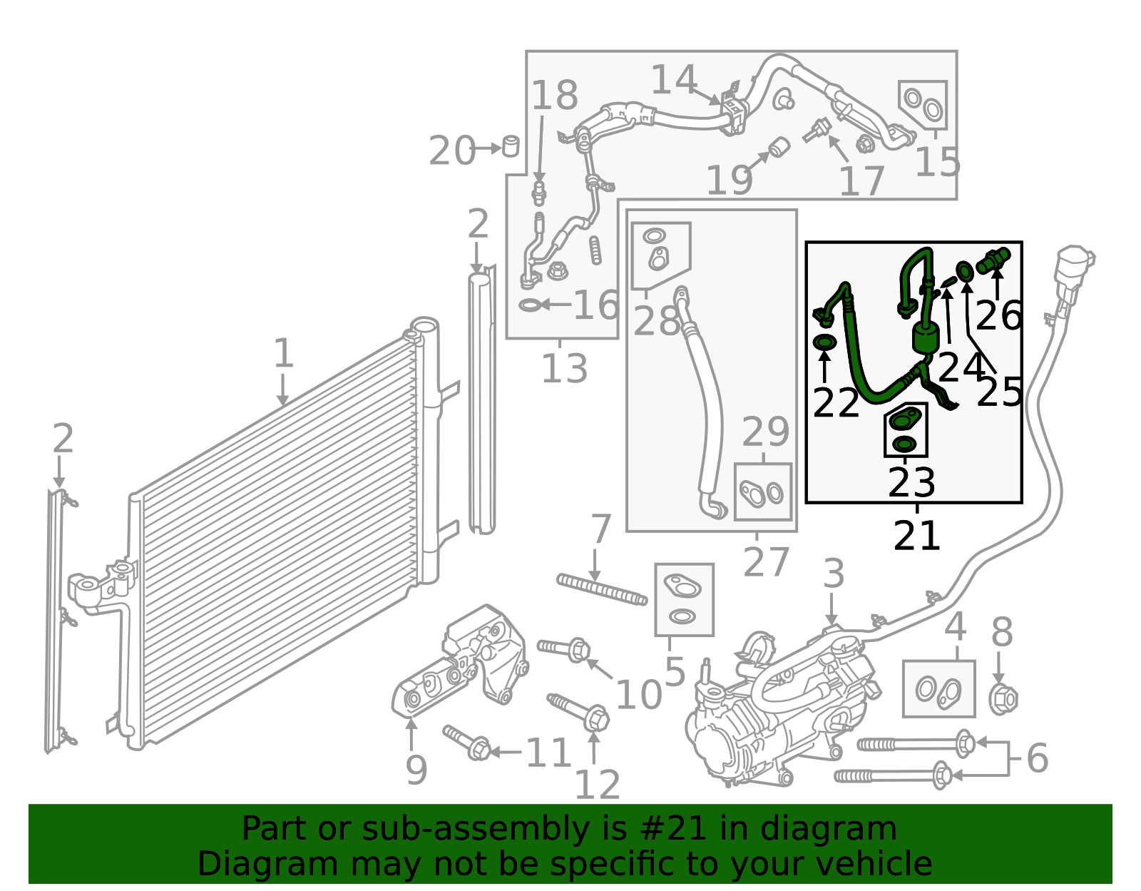 2013-2018 Ford C-Max | A/C Refrigerant Discharge Hose | FV6Z-19972-A ...
