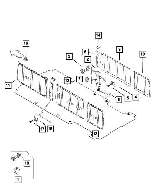 68095226AA - Interior Trim: Fastener for Mopar Image image
