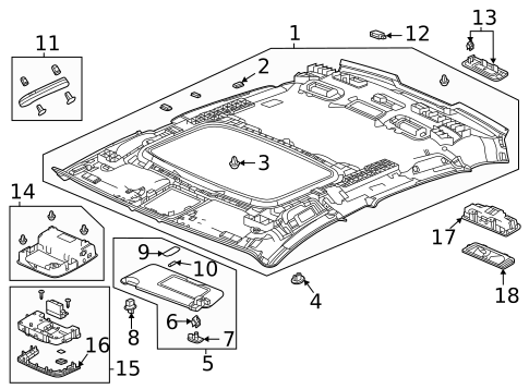 Interior Trim - Roof for 2024 Acura TLX #0